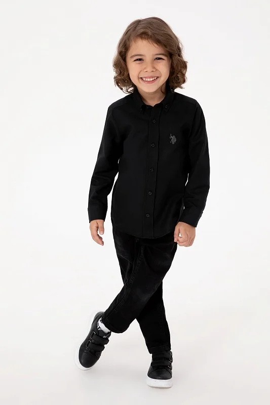 Рубашка хлопковая для мальчиков - G083SZ0040E_METOKIDS25K Сорочка муж. детс. (VR046, 13_14)