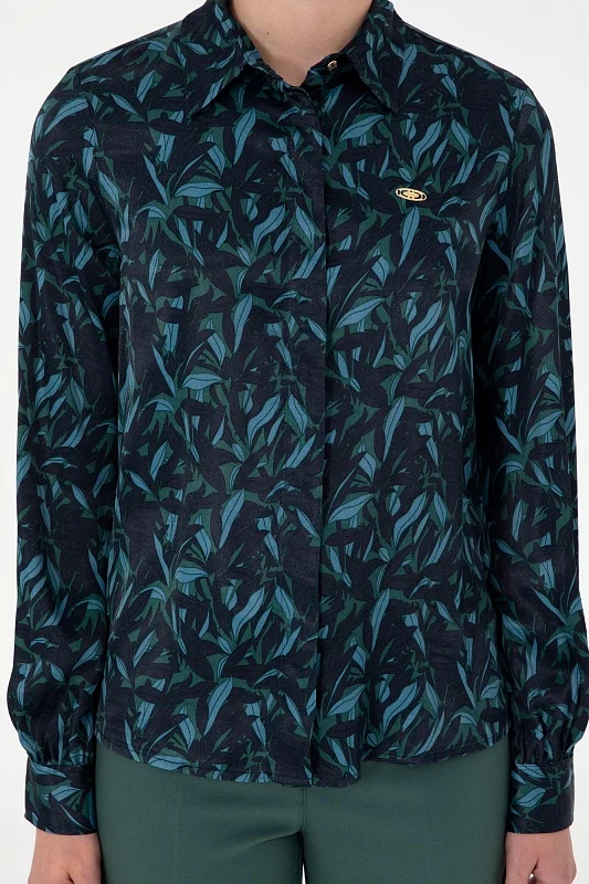 Рубашка из вискозы с принтом прямая - G082SZ0040JAKMUS Сорочка жен. (VR079, 40)