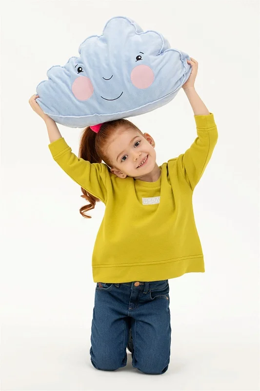 Свитшот с нашивкой для девочек - G084SZ0820CANBYKIDS23K-E Толстовка жен. детс. (VR087, 3_4)