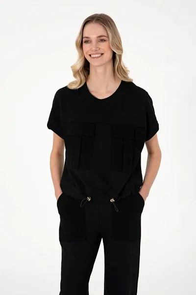 Футболка из смесового хлопка на кулиске - G082SZ0110SACHA Футболка жен. (VR046, 2XL)