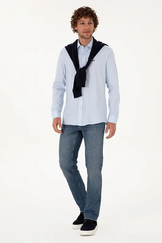 Рубашка из хлопка приталенная - G081SZ0040CEDROP025K Сорочка муж. (VR003, S)