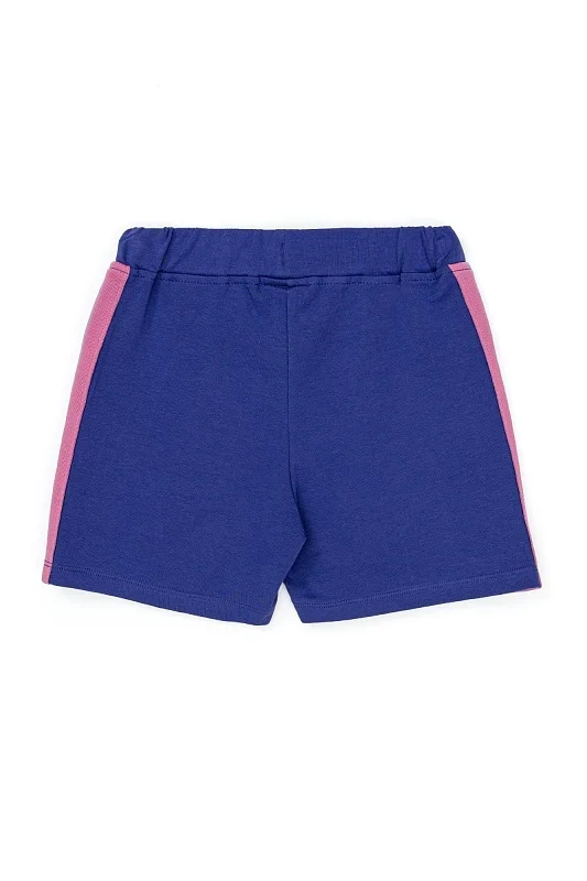 Шорты спортивные из хлопка с контрастными вставками для девочек - G084SZ0OS0NUNGEL Брюки спорт. жен. детс. (VR212, 5_6)
