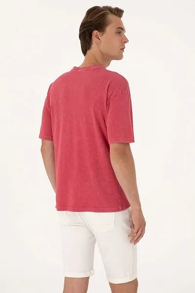 Футболка из хлопка с надписью - G081SZ0110D_REDIO Футболка муж. (VR223, S)