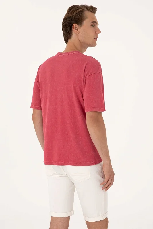 Футболка из хлопка с надписью - G081SZ0110D_REDIO Футболка муж. (VR223, S)
