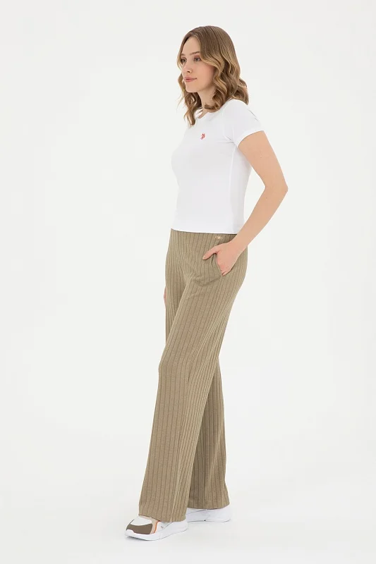 Брюки трикотажные в рубчик - G082SZ0OP0PATE Брюки спорт. жен. (VR027, XS)