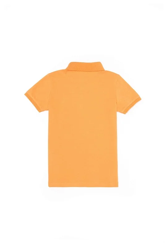 Футболка-поло из хлопка c принтом на планке для девочек - G084SZ0110TP01-IY023 Футболка жен. детс. (VR051, 10_11)