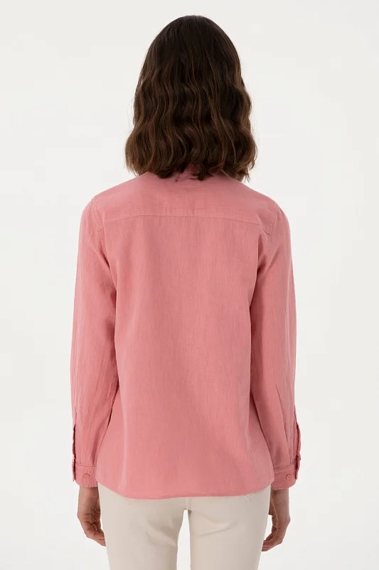 Рубашка из хлопка с добавлением льна прямая - G082SZ0040ELMY025Y Сорочка жен. (VR041, 38)