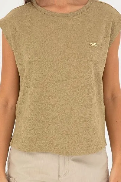 Футболка из фактурной ткани с узором - G082SZ0110PEST Футболка жен. (VR027, XS)