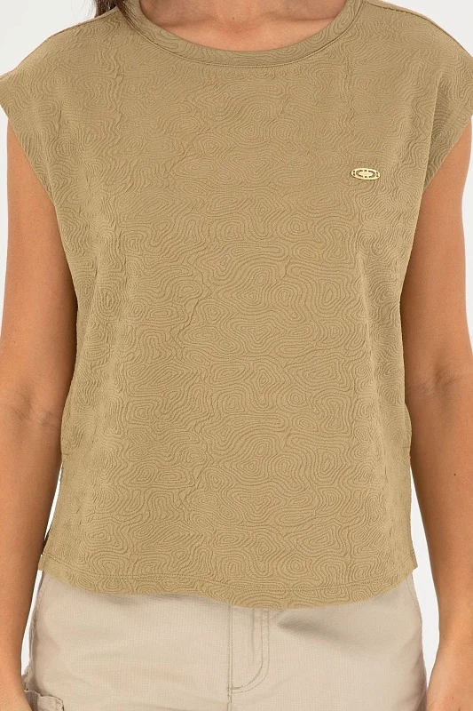 Футболка из фактурной ткани с узором - G082SZ0110PEST Футболка жен. (VR027, XS)