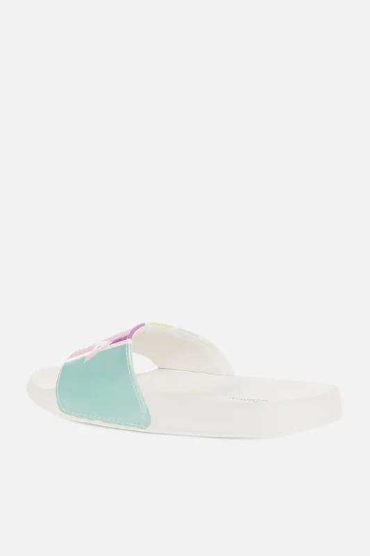 Шлепанцы с принтом для девочек - S084SZ0330Y23BUTUM Обувь жен. детс. (VR013, 30)