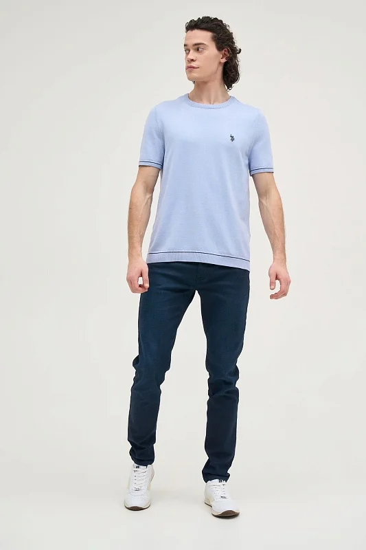 Футболка из хлопка с контрастной окантовкой - G081SZ0TK0FORLA-R Кофта муж. (VR003, XS)