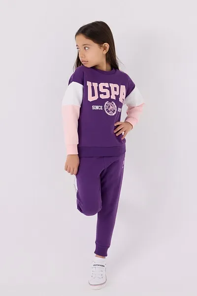 Свитшот и спортивные брюки для девочек - G084SZ0HF0US1973 Костюм дом. жен. детс. (VR038, 15X)
