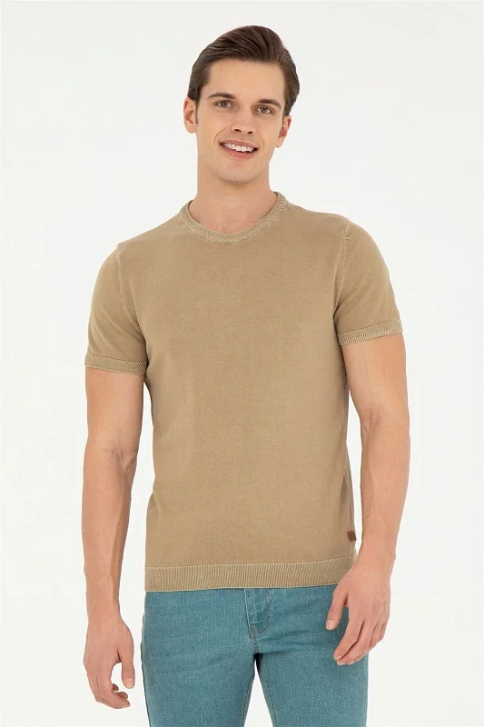 Футболка из хлопка с надписью - G081SZ0TK0PARLO Кофта муж. (VR027, XS)