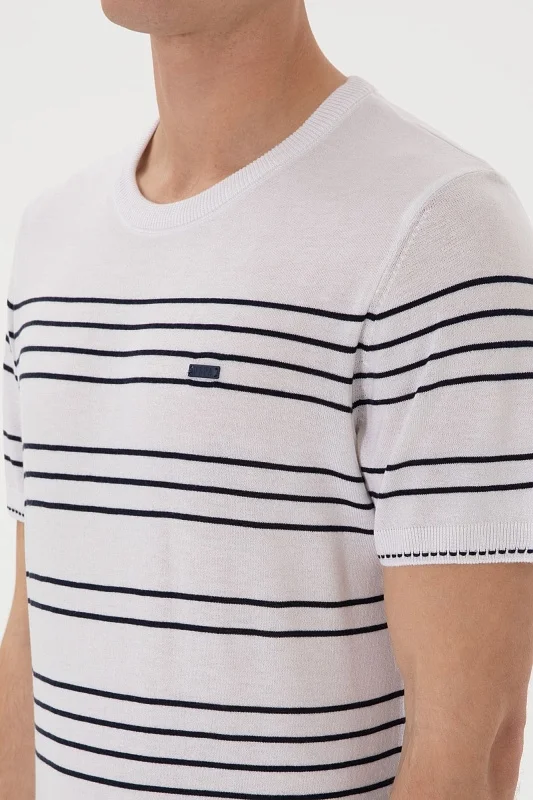 Футболка из смесовой вискозы в полоску - G081SZ0TK0MAKSIM Кофта муж. (VR013, XL)