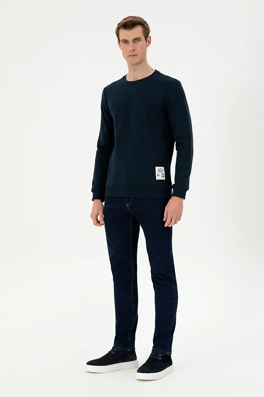 Свитшот с декоративной нашивкой - G081SZ0820ZELO_E Толстовка муж. (VR033, M)
