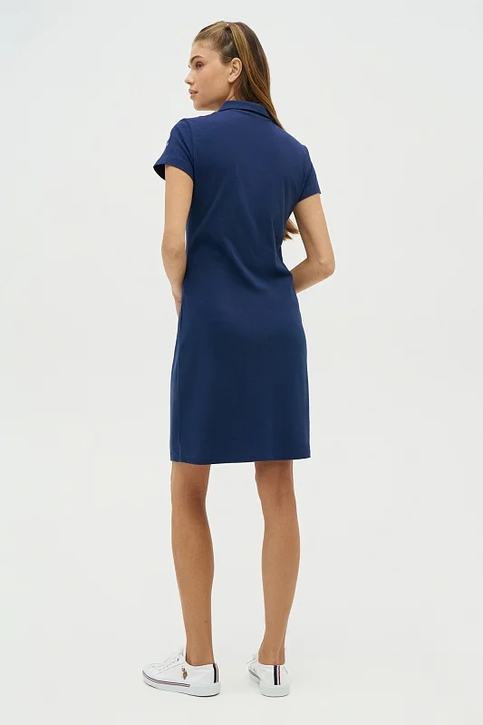 Платье-поло из хлопка приталенное - G082SZ0750R_MOYA Платье жен. (VR033, 2XS)