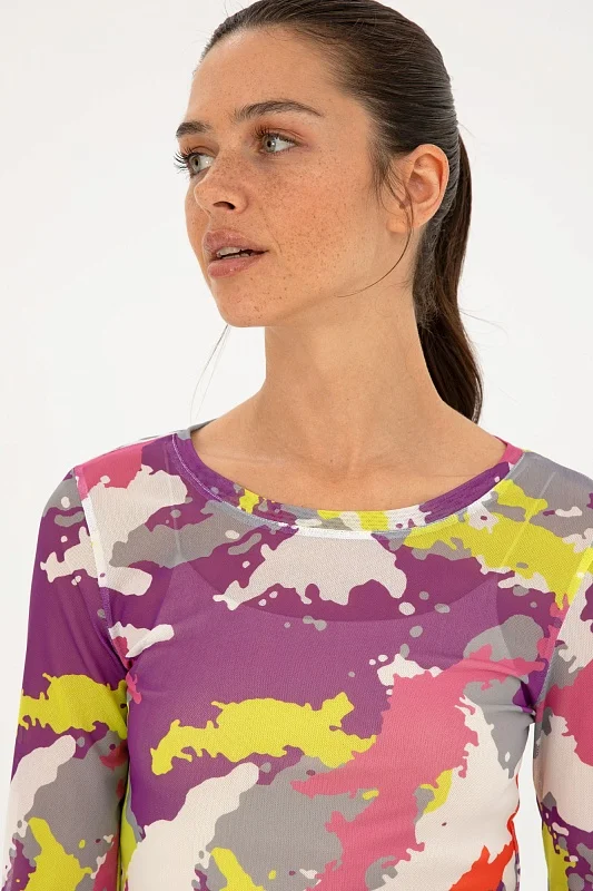 Лонгслив с абстрактным принтом - G082SZ0820PEOLTE_S Толстовка жен. (VR087, XS)