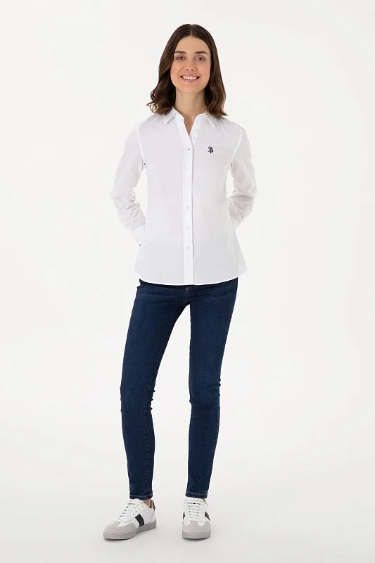 Рубашка с хлопком приталенная - G082SZ0040CRISTA025Y Сорочка жен. (VR013, 34)