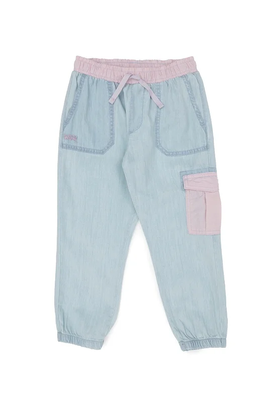 Джинсы летние на манжетах для девочек - G084SZ0800MIRENKIDS Джинсы жен. детс. (DN0021, 8_9)