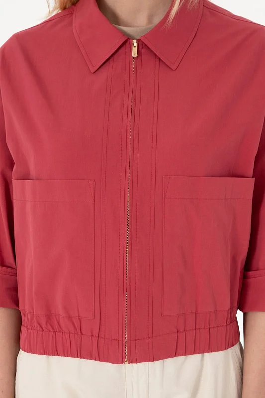 Ветровка с отложным воротником без капюшона - G082SZ0040ADISE Сорочка жен. (VR223, 34)