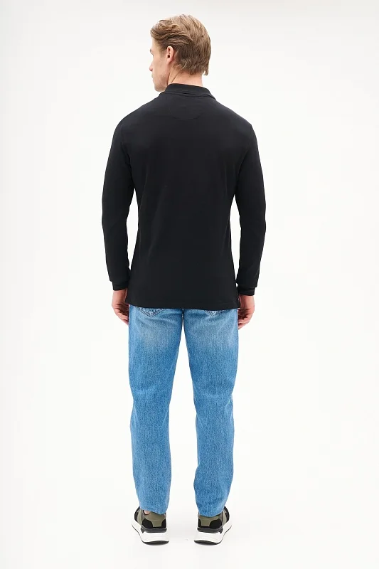 Поло с длинным рукавом из хлопка - G081SZ0820ART_TP01SK025 Толстовка муж. (VR046, XS)