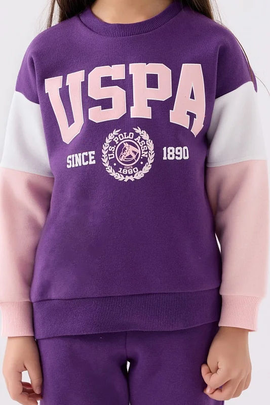 Свитшот и спортивные брюки для девочек - G084SZ0HF0US1973 Костюм дом. жен. детс. (VR038, 5)