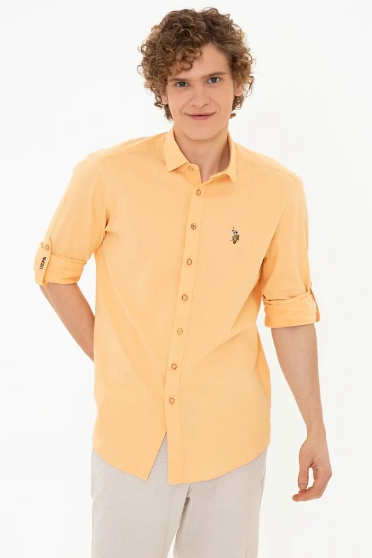 Рубашка из хлопка с добавлением льна прямая - G081SZ0040ENZO022Y Сорочка муж. (VR202, XS)