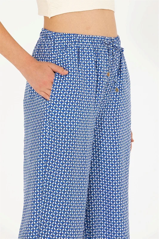 Брюки на кулиске широкие - G082SZ0780LEONA Брюки жен. (VR045, 38)