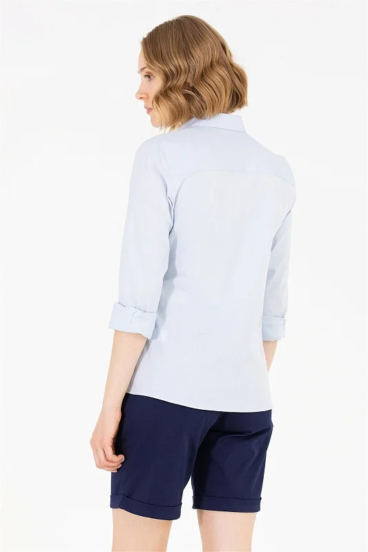 Рубашка из хлопка приталенная - G082SZ0040CRISCOLOR023Y Сорочка жен. (VR003, 32)