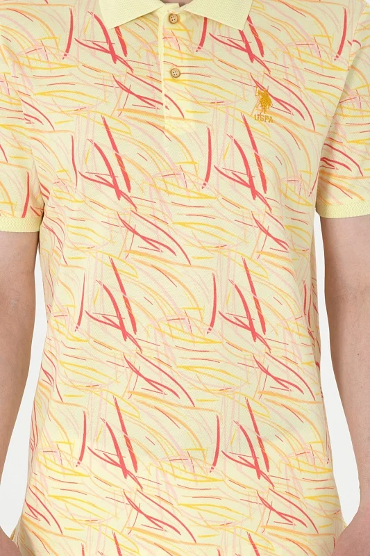 Футболка-поло из хлопка с узором - G081SZ0110KLOM Футболка муж. (VR183, XS)