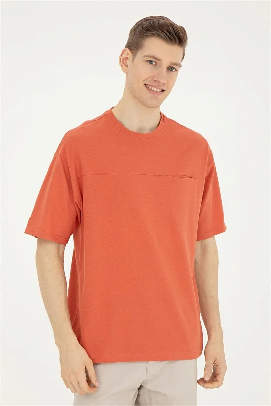 Футболка из хлопка с нагрудным карманом - G081SZ0110HUTAN Футболка муж. (VR042, M)