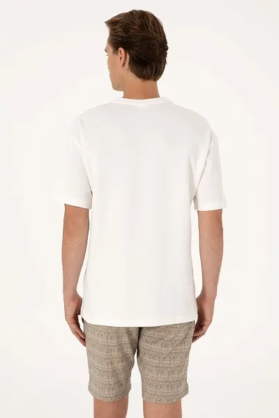 Футболка из хлопка с фактурной тканью - G081SZ0110FEZHA Футболка муж. (VR071, XL)