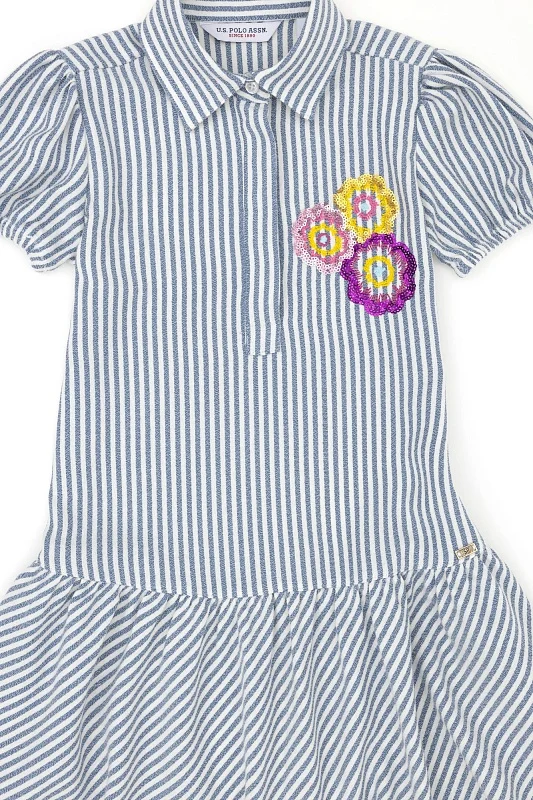 Платье в полоску для девочек - G084SZ0320NOKS Платье жен. детс. (VR032, 6_7)