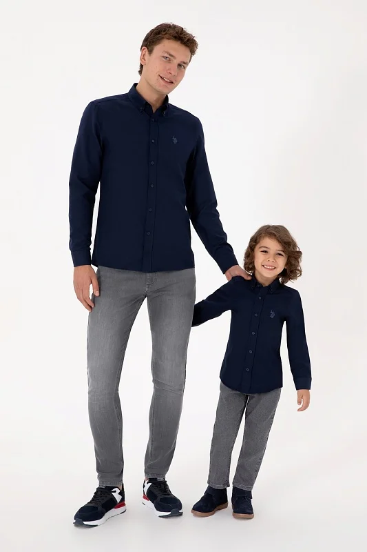 Рубашка хлопковая для мальчиков - G083SZ0040E_METOKIDS25K Сорочка муж. детс. (VR033, 9_10)