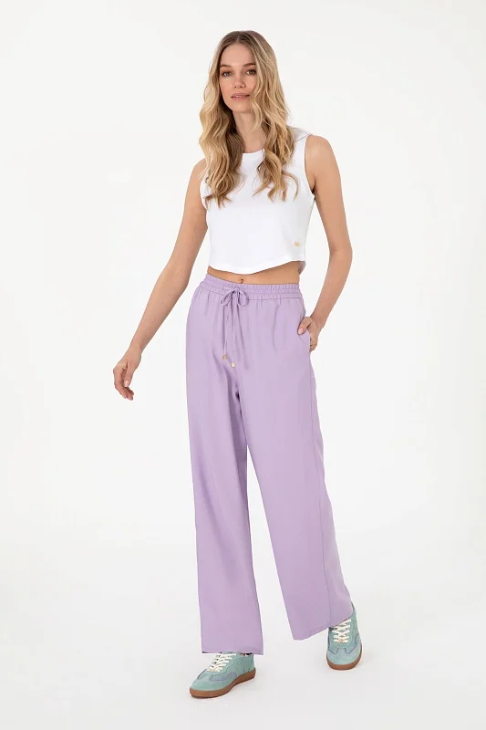 Брюки на кулиске широкие - G082SZ0780ECOLE Брюки жен. (VR034, 42)