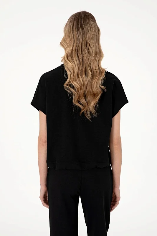 Футболка из смесового хлопка на кулиске - G082SZ0110SACHA Футболка жен. (VR046, XS)