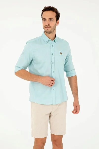Рубашка из хлопка прямая - G081SZ0040CEDCOLORREG024Y Сорочка муж. (VR090, S)