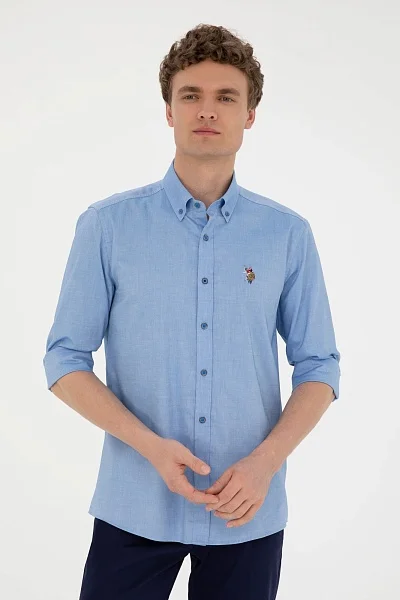 Рубашка из хлопка прямая - G081SZ0040CEDCOLORREG024Y Сорочка муж. (VR045, S)