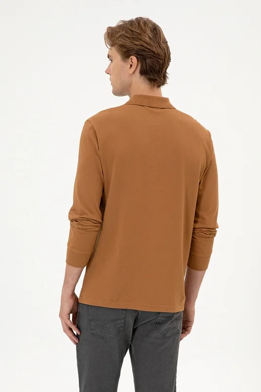 Поло с длинным рукавом из хлопка - G081SZ0820E_GTPSK025 Толстовка муж. (VR233, L)