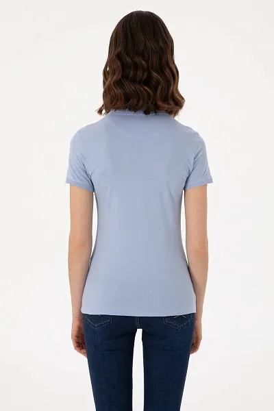 Футболка-поло из хлопка с принтом на планке - G082SZ0110TP0125 Футболка жен. (VR003, L)