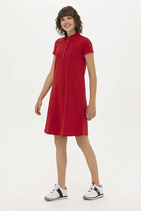 Платье-поло из хлопка свободное - G082GL0750GURLIN23 Платье жен. (VR171, S)