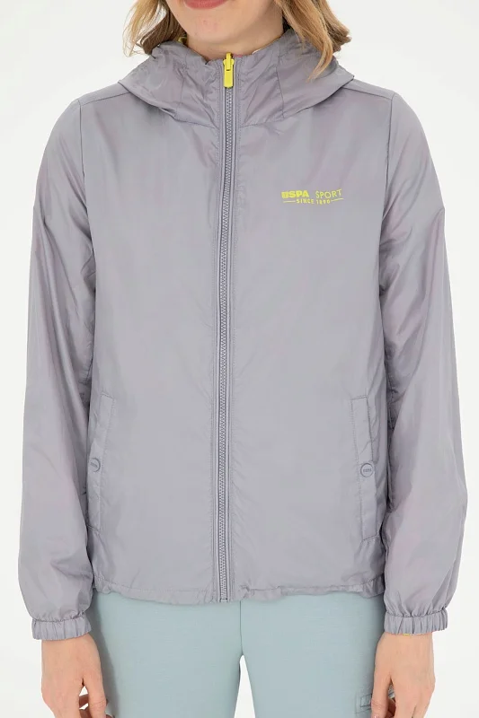 Ветровка двухсторонняя с несъемным капюшоном - G082SZ0MS0RONA Куртка жен. (VR024, 34)
