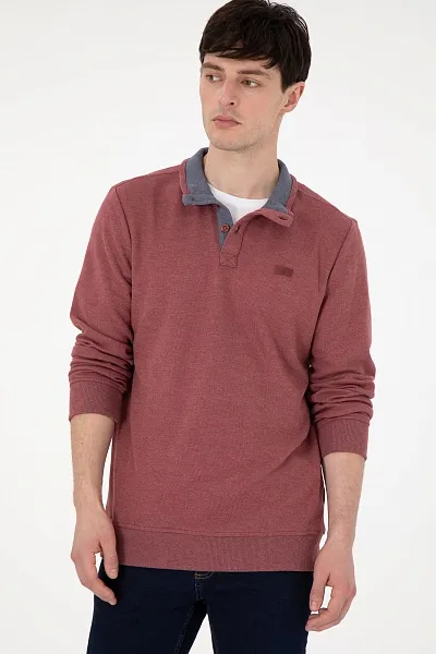 Толстовка трикотажная с воротником на пуговицах - G081SZ0820NICOLET Толстовка муж. (VR014, L)
