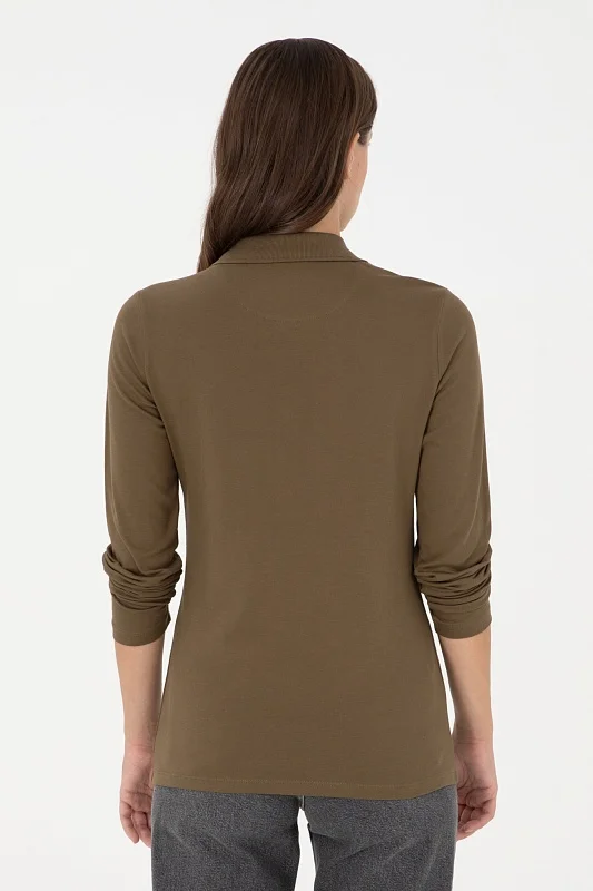 Поло с длинным рукавом из хлопка - G082SZ0820TPG_SK024 Толстовка жен. (VR027, XS)