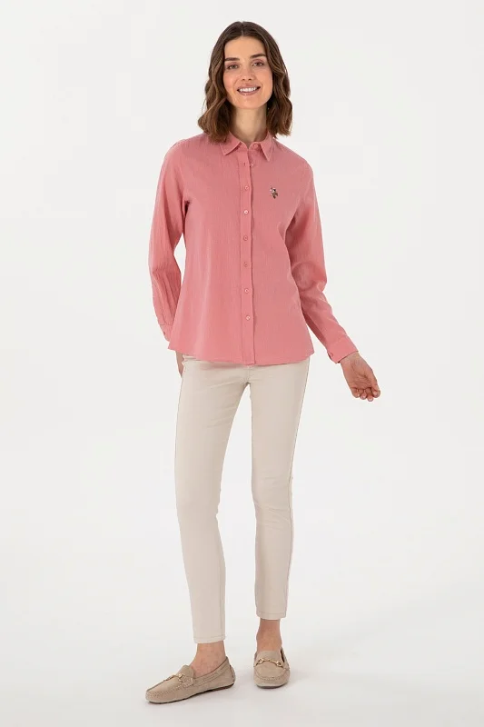 Рубашка из хлопка с добавлением льна прямая - G082SZ0040ELMY025Y Сорочка жен. (VR041, 38)