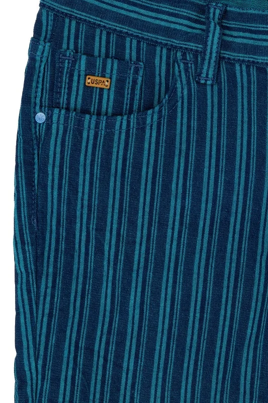 Джинсовые шорты в полоску для мальчиков - G083SZ0DB0CARYKIDS Бермуда муж. детс. (DN0022, 6_7)