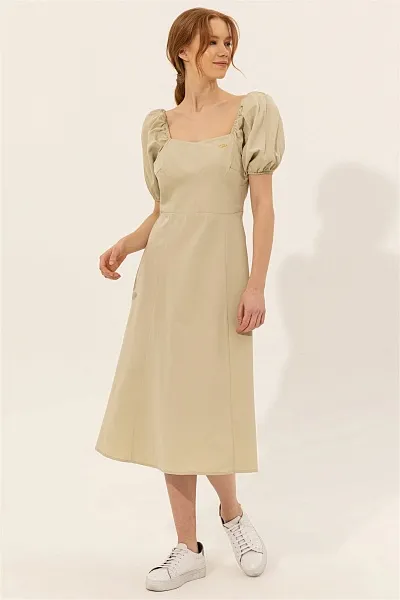 Платье миди из хлопка с добавлением лиоцелла - G082SZ0320WOGER Платье жен. (VR049, 34)