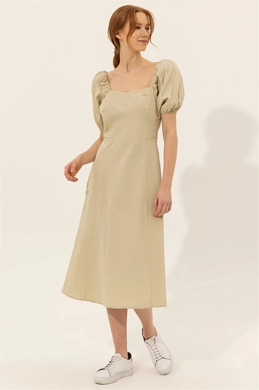 Платье миди из хлопка с добавлением лиоцелла - G082SZ0320WOGER Платье жен. (VR049, 34)
