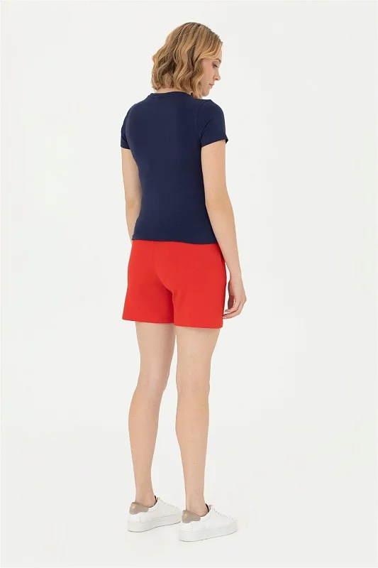 Шорты спортивные из хлопка с вышитым логотипом - G082SZ0OS0DOTIH23 Брюки спорт. жен. (VR030, 2XS)