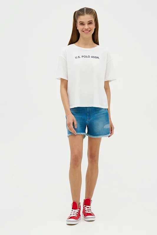 Футболка из хлопка с логотипом - G082SZ0110R-METTO Футболка жен. (VR013, 2XS)